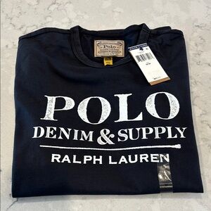 Polo by Ralph Lauren Black Tee with White Print